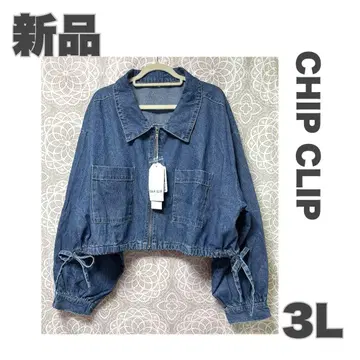 새상품 [ 3L ] CHIP CLIP 숏 기장 밑단 리본 G