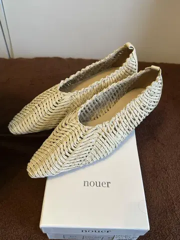 [ 새상품 ] nouer 스틸레토 메쉬 펌프스 플랫 24.5cm