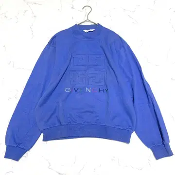 고품질 지방시 로고 코튼 맨투맨 블루 L