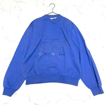 고품질 지방시 로고 코튼 맨투맨 블루 L