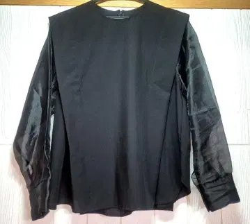새상품급 MARW UNITED ARROWS 시어 콤비 블라우스 블랙