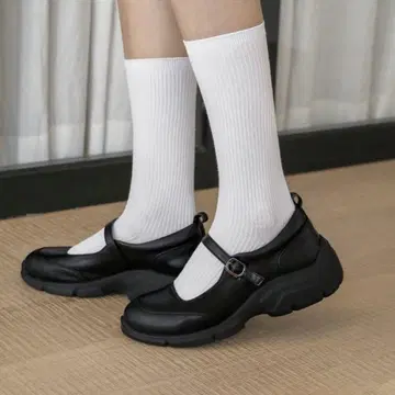 SAPPUN 블랙 멜리 제인 스니커즈 23.5cm 한국 발레
