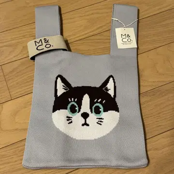 M&Co 토트백 고양이 그레이