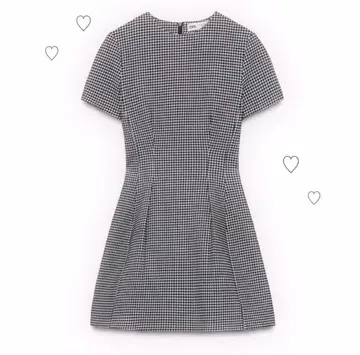 ZARA 하운드투스 패턴 미니 기장 원피스