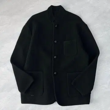 papas 파파스 싸개 버튼 울 코트 자켓 M 사이즈 블랙 계열