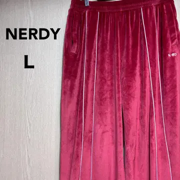 NERDY 벨로아 저지 팬츠 L 레드