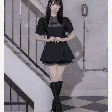 pium 프론트 리본 요크 절개 셋업 블랙