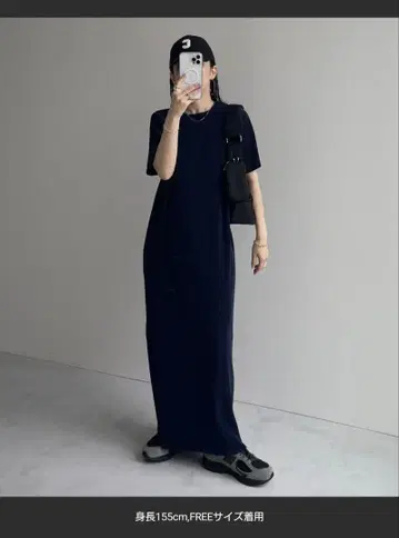 wee9s 데일리 데일리 슈퍼 스트레치 크루넥 플리츠 원피스