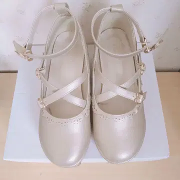 axes femme kawaii 나무 밑창 스타일 펌프스 골드 M