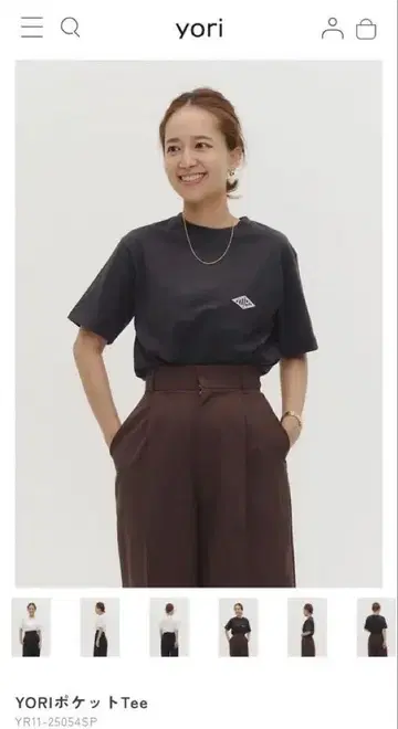 YORI 포켓Tee 차콜 36