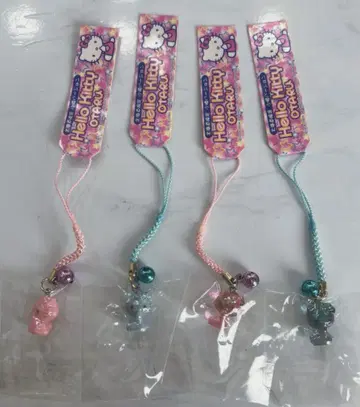 유리공예 키티 홋카이도 한정 오타루 버전 키티 매듭 스트랩