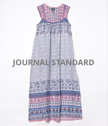 JOURNAL STANDARD 슬리브리스 원피스 핑크 코튼 꽃무늬