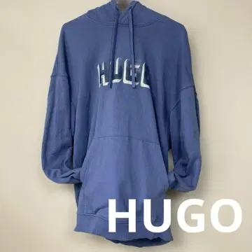 [ 새상품 ] HUGO 로고 프린트 코튼 프렌치 테리 후디 후드티
