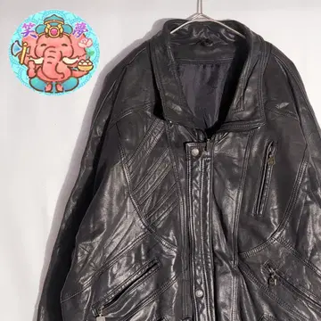 페이크 가죽 자켓 블랙 바이크 자켓풍 XL 사이즈 상당