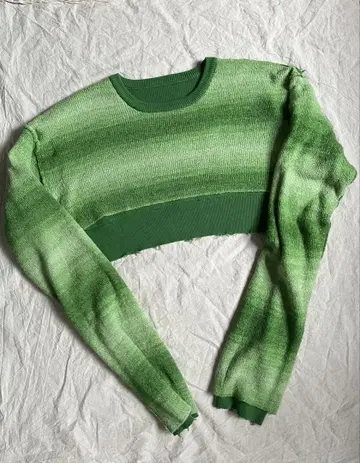 PERVERZE 퍼버즈 숏 멜란지 니트