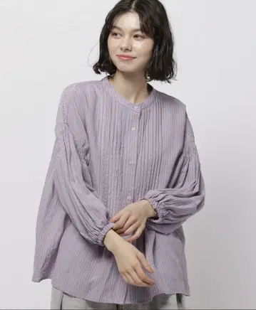 니코앤드 린넨 턱 블라우스