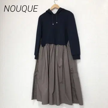 NOUQUE 누크 도킹 티어드 원피스 후드 부착