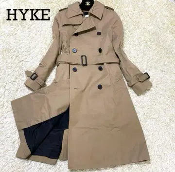 HYKE 베이지 트렌치코트 울 라이너 포함 S 사이즈