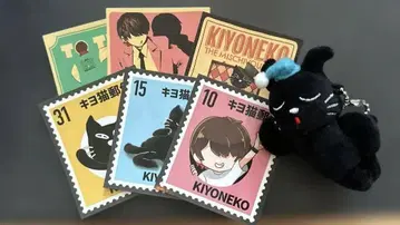 엎드린 키요 고양이 & 스티커 키요 복권