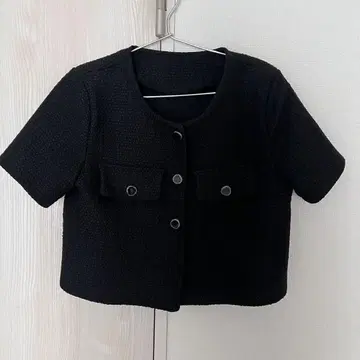 블랙 숏 자켓