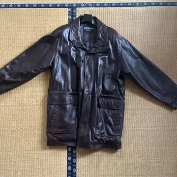 SOMETHING NEW 브라운 가죽 자켓 스페인 가죽 양가죽