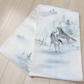 전통 후쿠로 오비 말 패턴 말띠 해