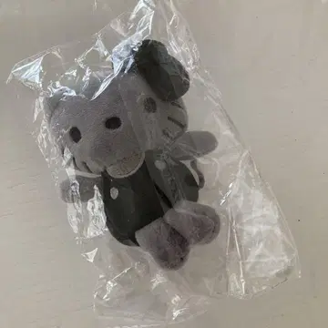 헬로키티 봉제 인형 키링 그레이 블랙 약 10cm