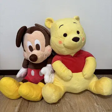 미키마우스 푸우 봉제 인형 SEGA 약 30cm