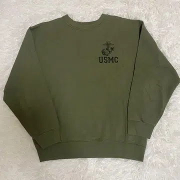 USMC 밀리터리 맨투맨 올리브 그린 L