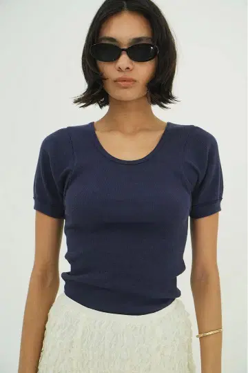 SCOOP LINE RIB TOPS 사이즈 1