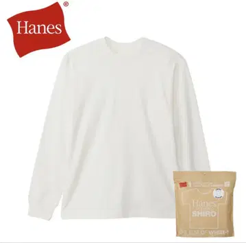Hanes T-SHIRTS SHIRO 크루넥 롱 슬리브 셔츠