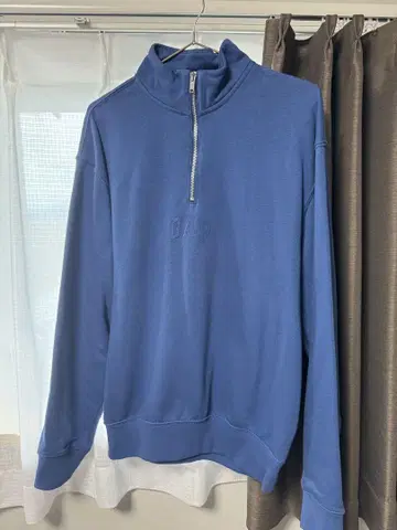 GAP 하프 지퍼 후드티 파랑