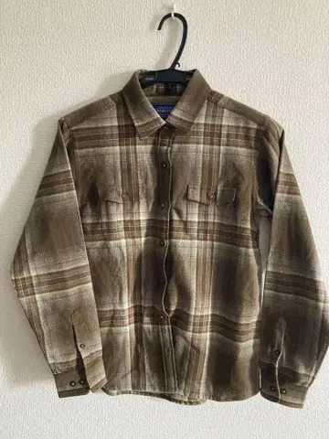Pendleton 체크 무늬 긴팔 셔츠 브라운 계열