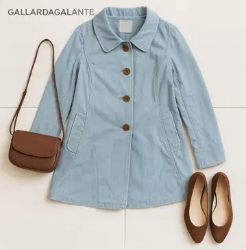 J1196@ GALLARDAGALANTE 데님 롱 코트 40
