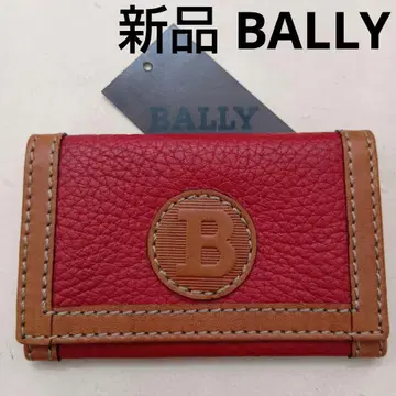 새상품 BALLY 가죽 패스 케이스 명함지갑 카드 홀더 레드