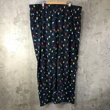 Y5013 구제 의류 패턴 팬츠 파자마 팬츠 네이비 90s Y2K