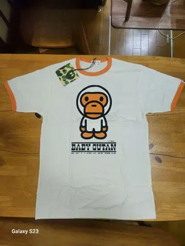 BABY GUTAN T셔츠 L사이즈 화이트/오렌지