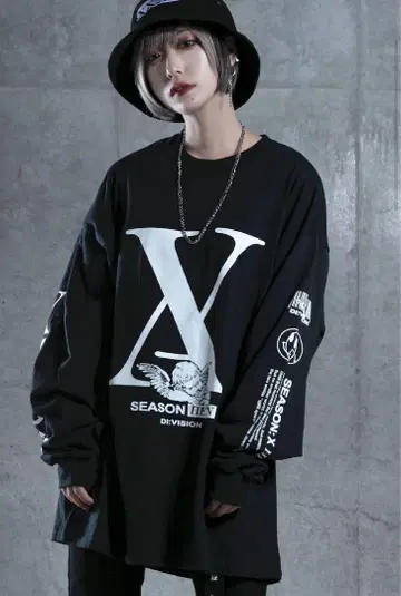 DI:VISION HE-X-EN LS TEE BLACK 롱T셔츠