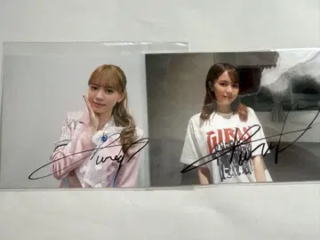 아이돌 사인 포함 사진 2장 세트