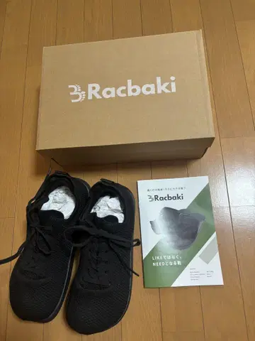 Racbaki 소프트 스니커즈 와이드 블랙 L