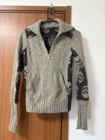 Hysteric Glamour 스컬 패턴 집업 니트