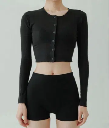 [ yo BIOTOP ] Sheer rib short cardigan