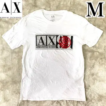 ARMANI EXCHANGE 고품질 로고 프린트 티셔츠 화이트 M
