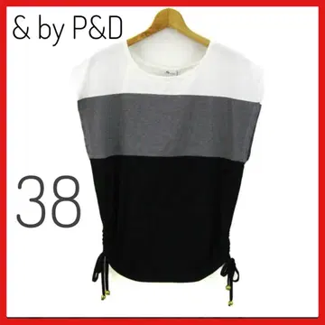 미사용 & by P&D 슬리브리스 상의 38 프렌치 소매