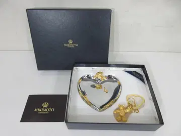 MIKIMOTO 하트형 트레이와 키링 세트