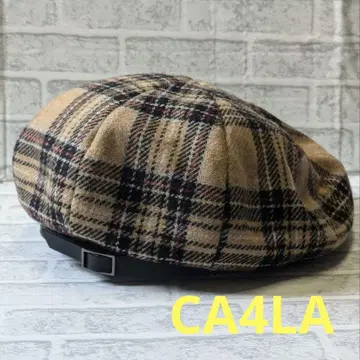 CA4LA 카시라 타쿠보 카린 콜라보 체크 베레모