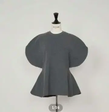 HEVE Arch Peplum knit charcoal