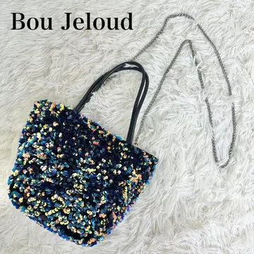 Bou Jeloud 스팽글 숄더백 블랙 2way