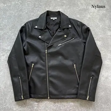 [ Nylaus ] 나일라우스 더블 라이더 자켓 가죽 자켓 블랙 L
