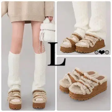 Darich 페이크 무스탕 벨트 슬립온 카멜 L